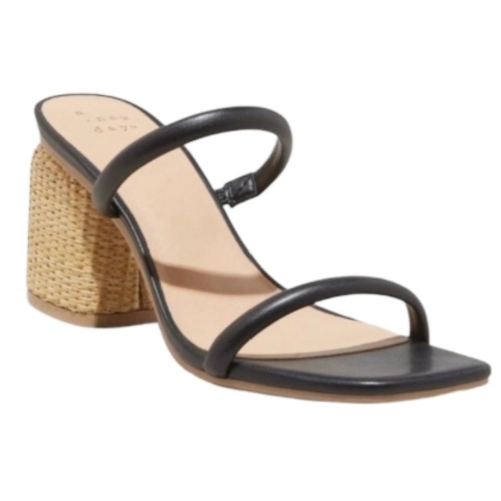 NEW! A NEW DAY Black Miley Slip On Sandal 🩴 👡   9